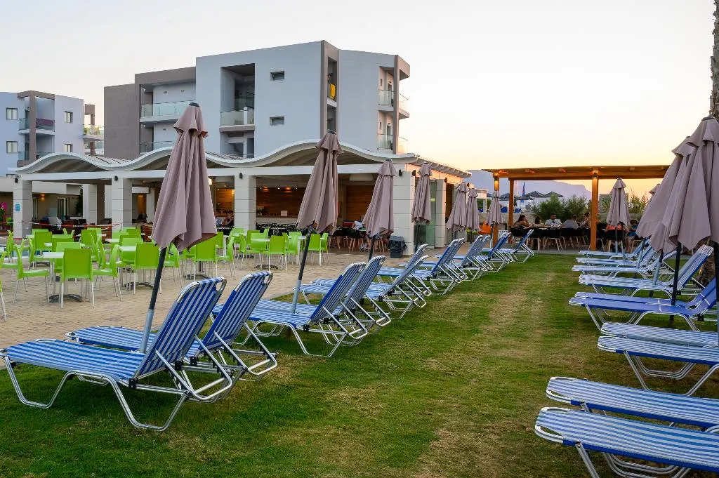 Terrace, Malia Bay Beach Hotel & Bungalows, Crete