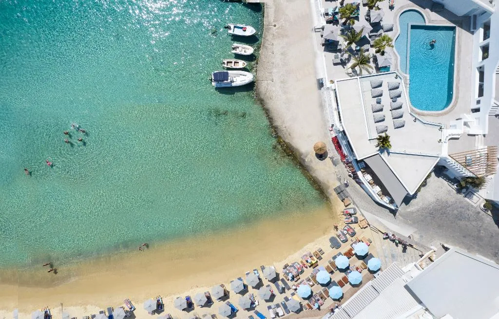 General view, Petinos Beach, Mykonos