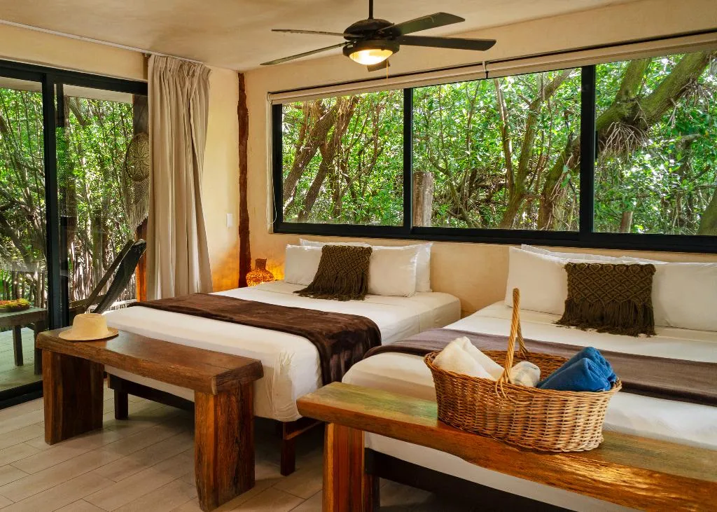 QUADRUPLE WITH DOUBLE BED Room, Sunset House Tulum, Cancun Area