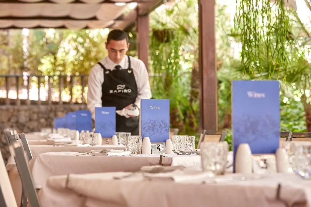 Restaurant, Zafiro Cala Mesquida, Majorca