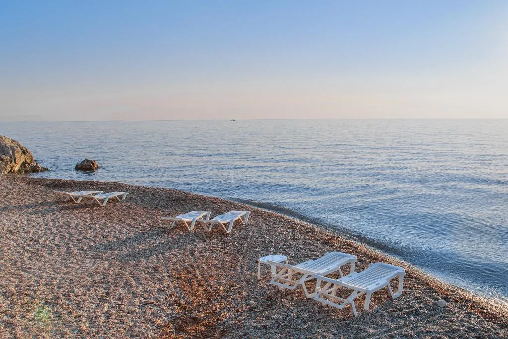 Beach, Grande Mare Hotel & Wellness, Corfu