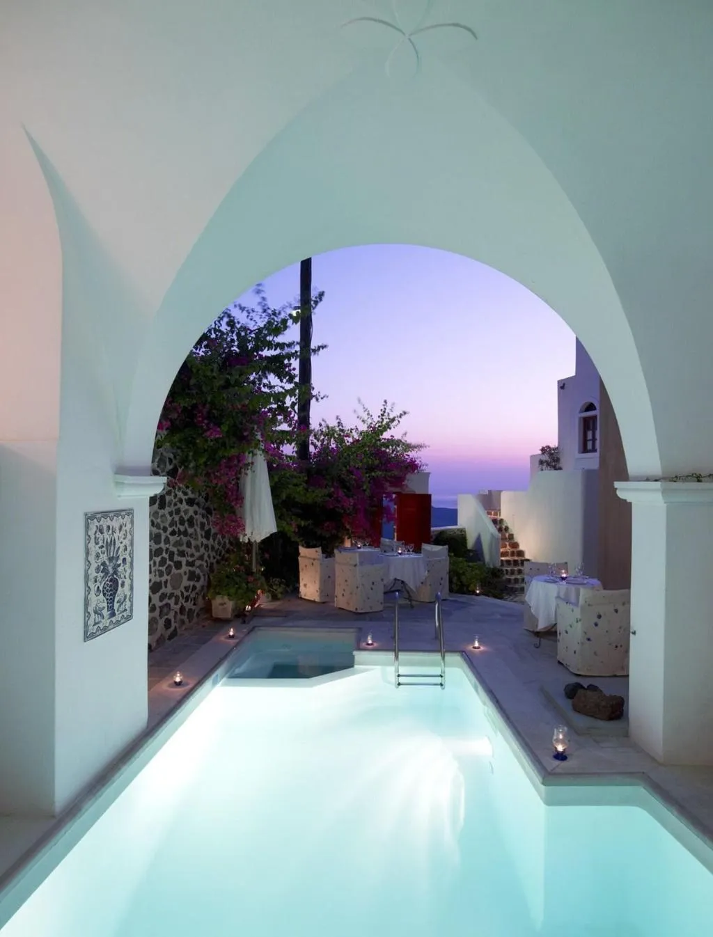 Pool, Aigialos Luxury Traditional Settlement, Santorini