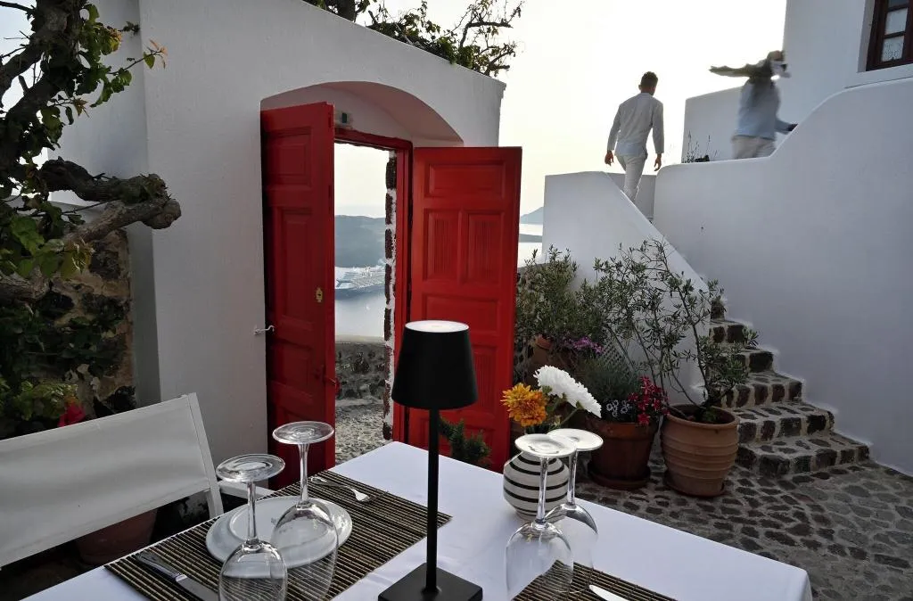 Restaurant, Aigialos Luxury Traditional Settlement, Santorini