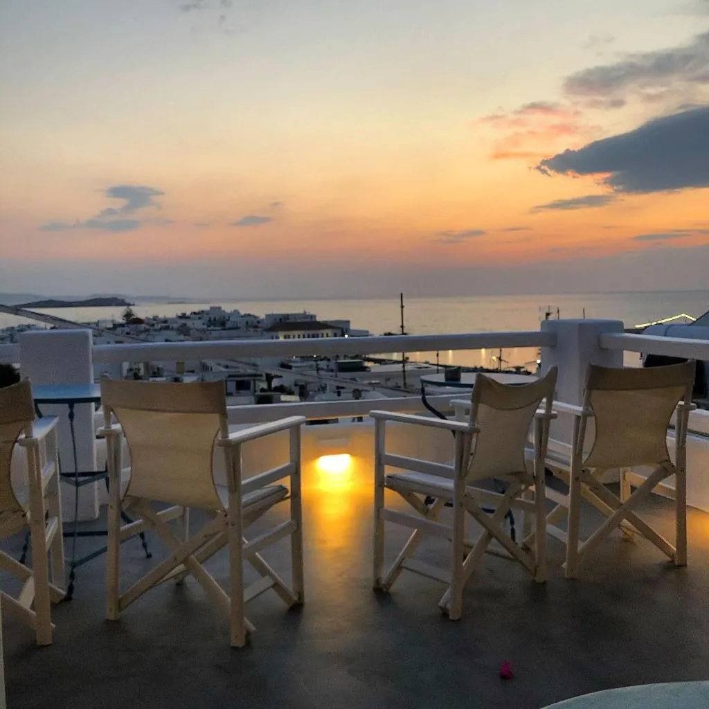 Terrace, Hotel Lefteris, Mykonos