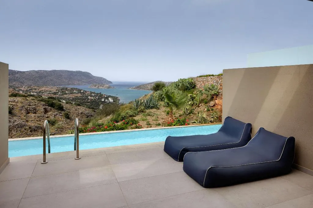 SUITE QUEEN SIZE BED Room, Domes Aulus Elounda, Curio Collection by Hilton, Crete