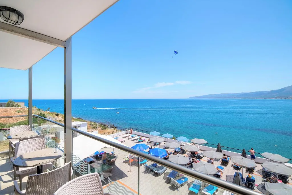 Terrace, Horizon Beach Hotel, Crete