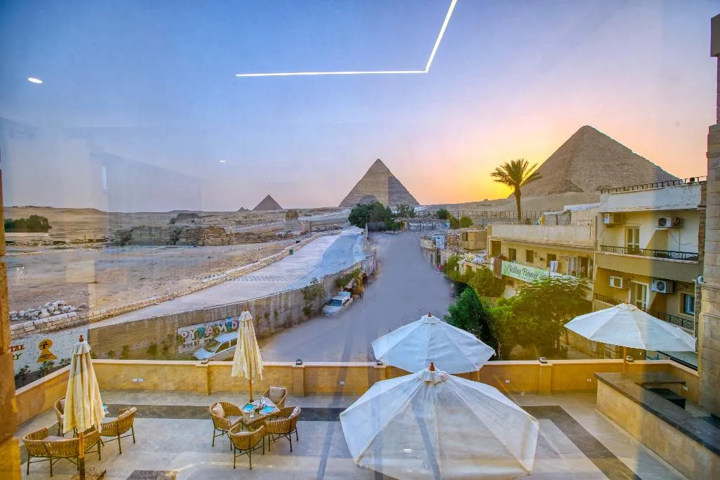 Terrace, The Gate Hotel Front Pyramids & Sphinx View Hotel, Cairo