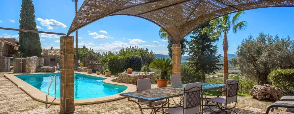 Terrace, Finca Hotel Es Castell, Majorca