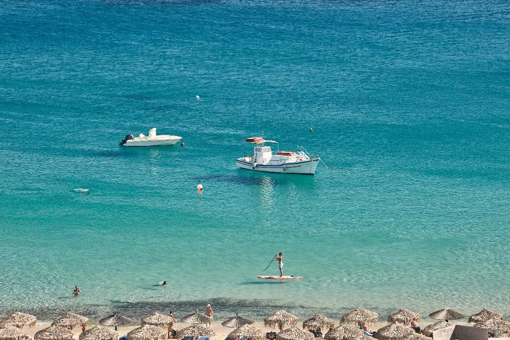 Beach, Myconian Ambassador Hotel Relais & Chateaux, Mykonos