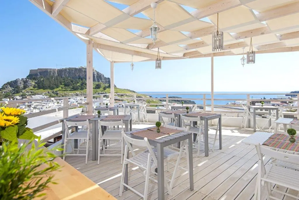 Terrace, Lindos Harmony Suites, Rhodes