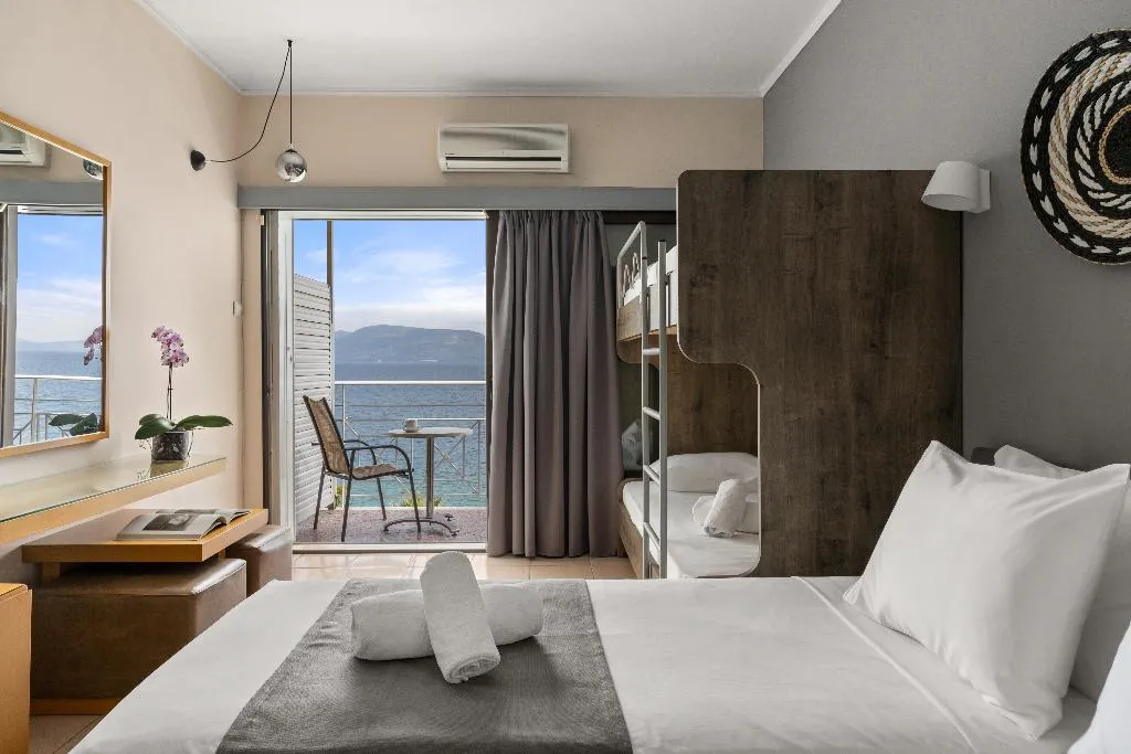 FAMILY ROOM SEA VIEW Room, Calamos Beach Family Club Hotel, Athens