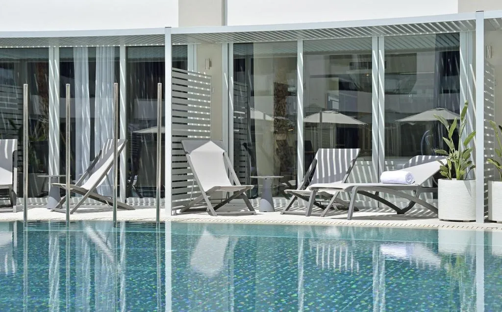 Terrace, Innside Palma Bosque Hotel, Majorca
