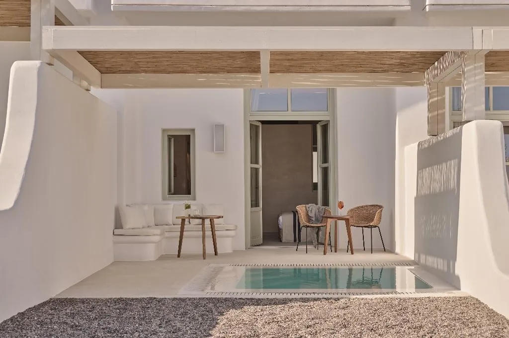 DOUBLE SEA VIEW WITH PRIVATE POOL Room, Yi Hotel Mykonos - Adults only, Mykonos