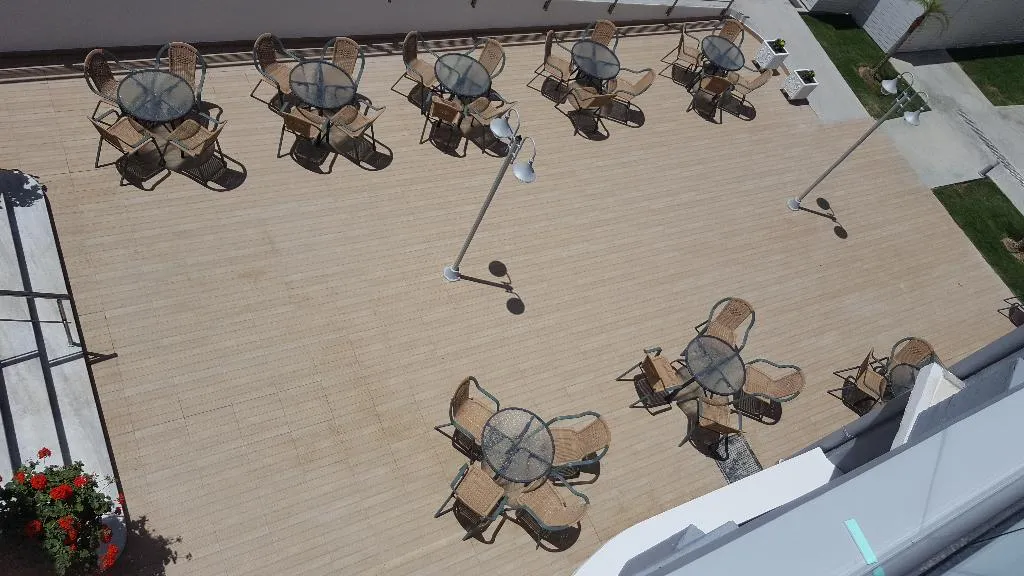 Terrace, Oceanis Park Hotel, Rhodes