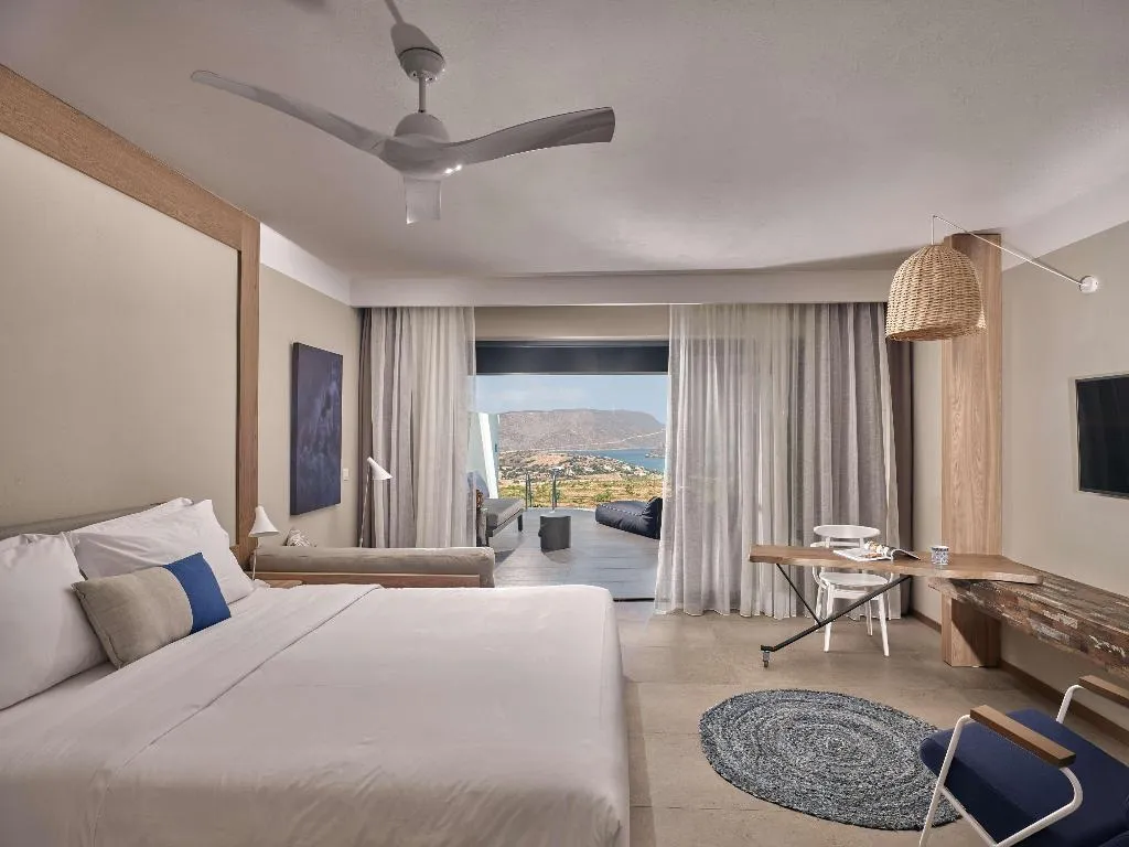 SUITE QUEEN SIZE BED Room, Domes Aulus Elounda, Curio Collection by Hilton, Crete