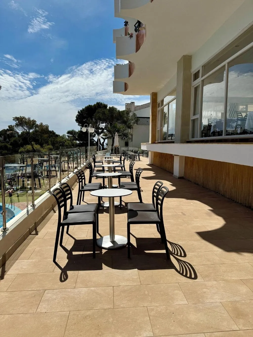 Terrace, Cala Ferrera, Majorca
