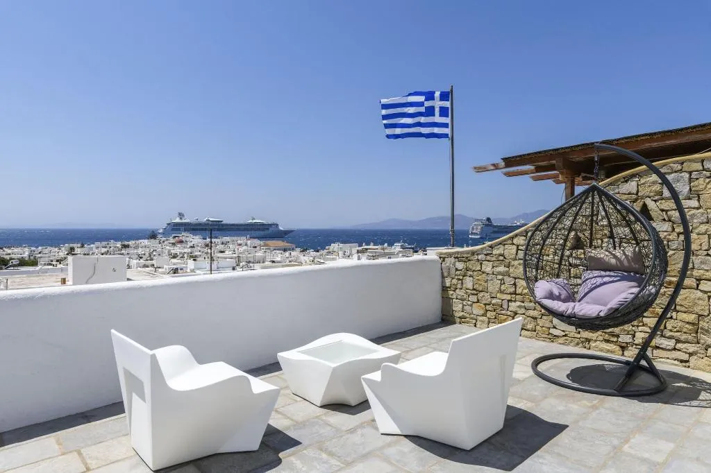 Terrace, Dimele Rooms & Studios, Mykonos