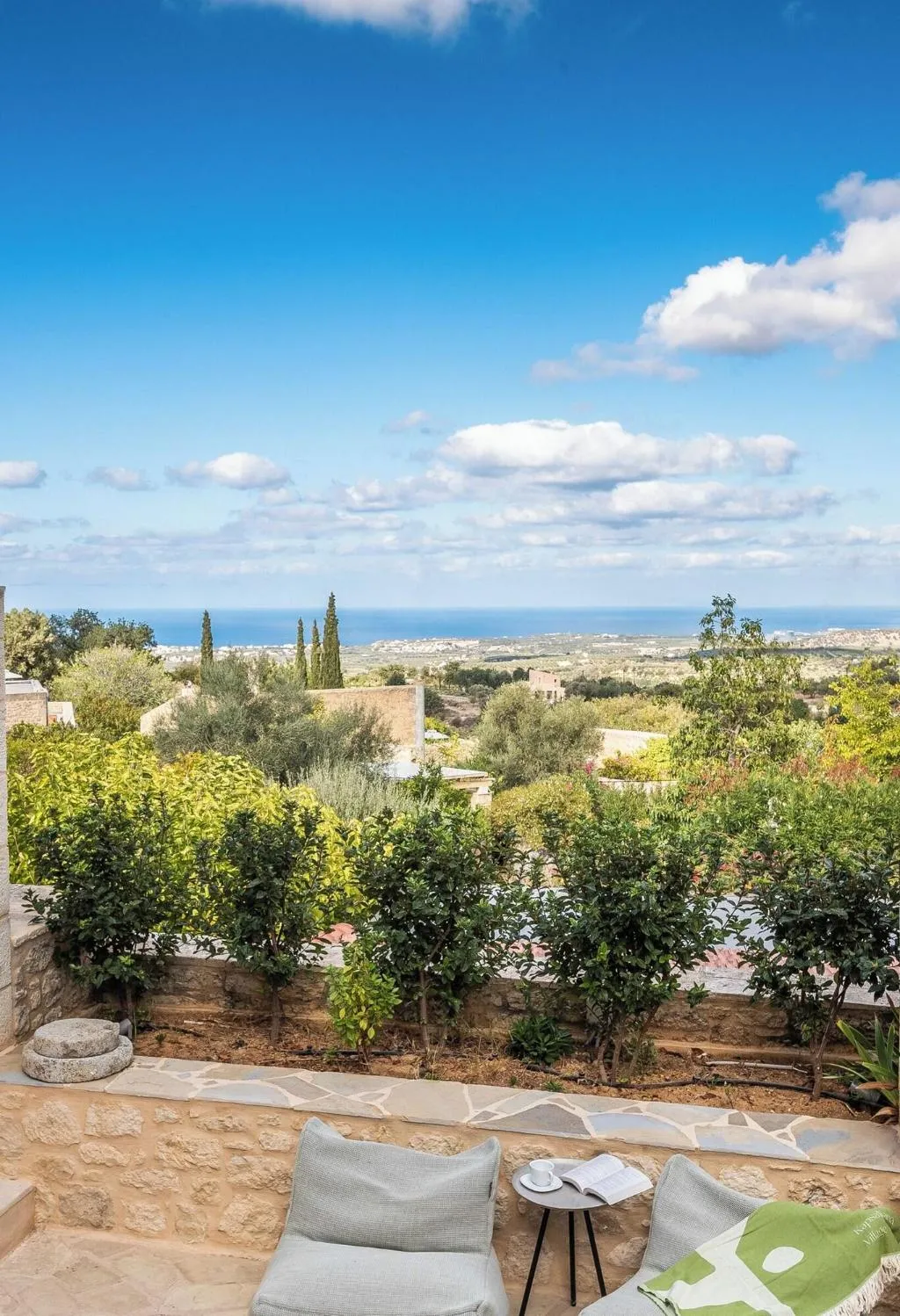 Terrace, Kapsaliana Village Hotel, Crete