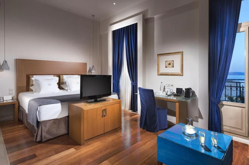 JUNIOR SUITE SEA VIEW KING BED Room, GDM Megaron,Historical Monument Hotel, Crete
