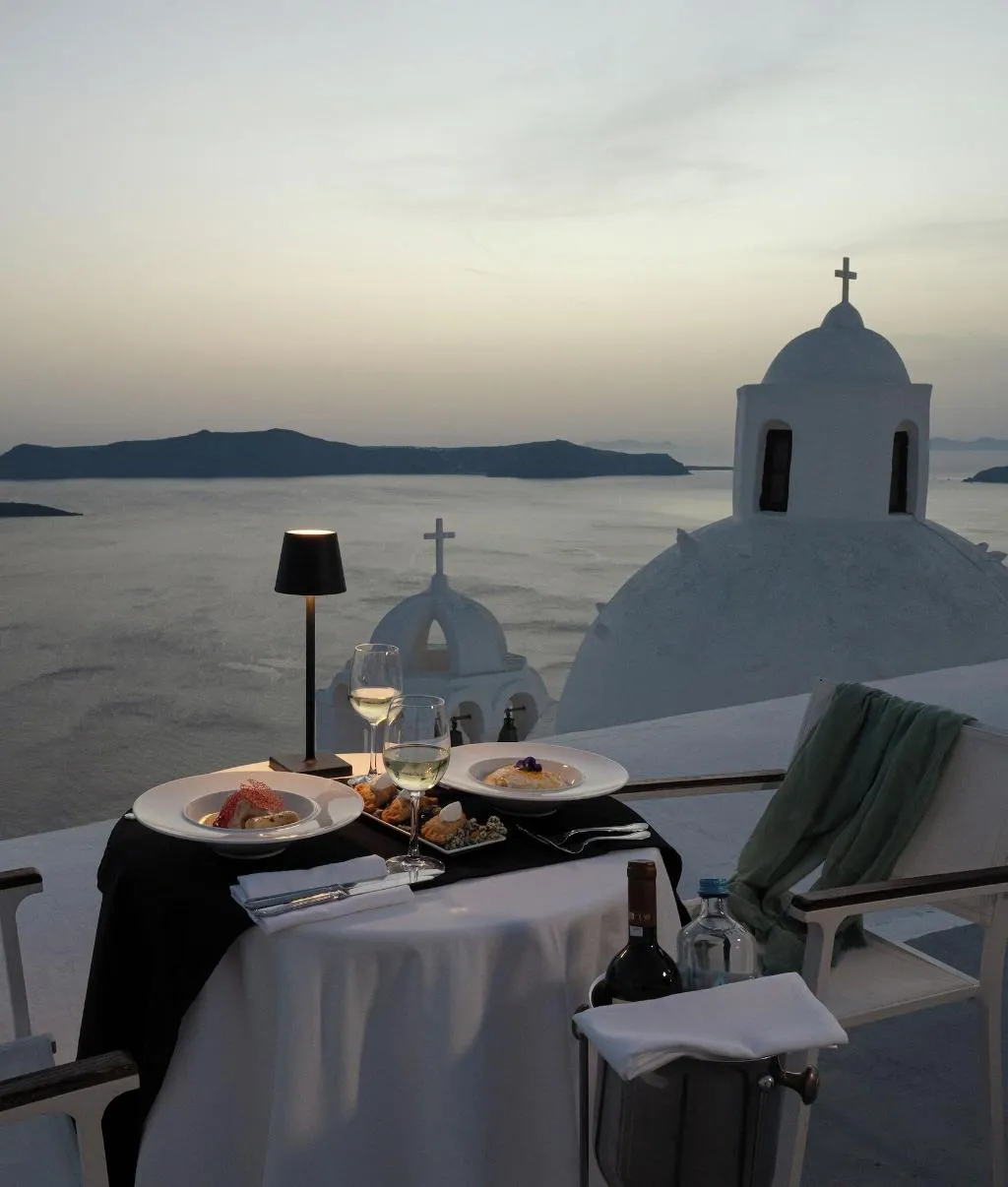 Restaurant, Aigialos Luxury Traditional Settlement, Santorini