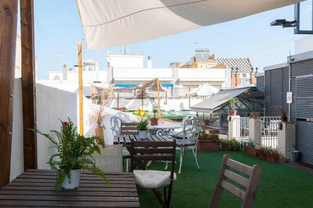 Terrace, The Nomad Hostel, Seville