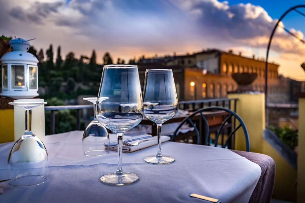 Terrace, Hotel La Scaletta, Florence