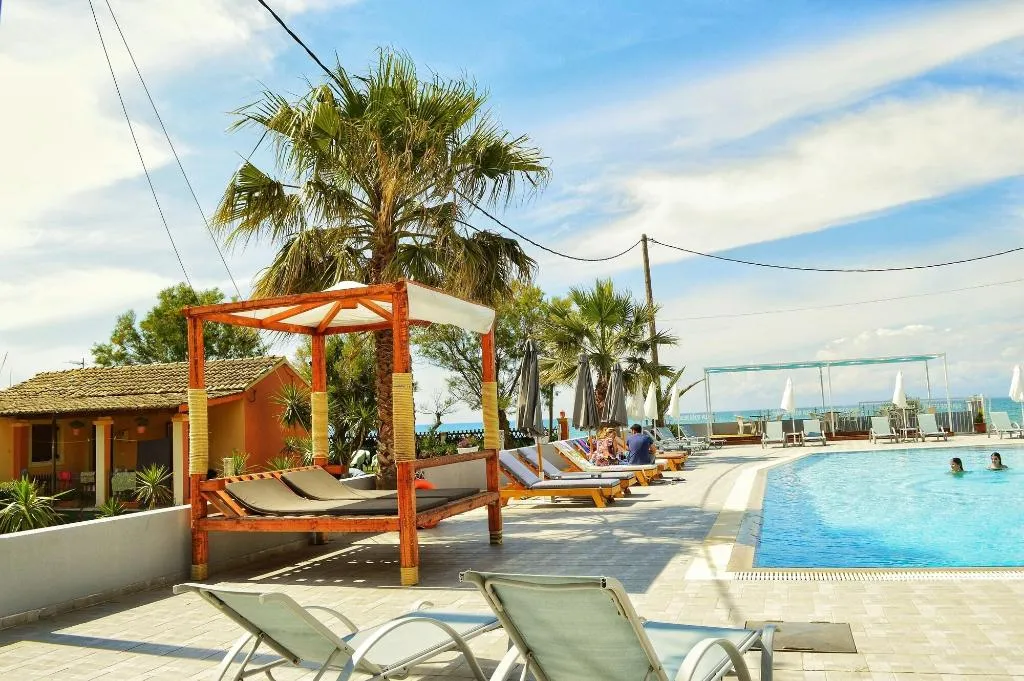 Terrace, Sunrose Beach Aparthotel, Corfu