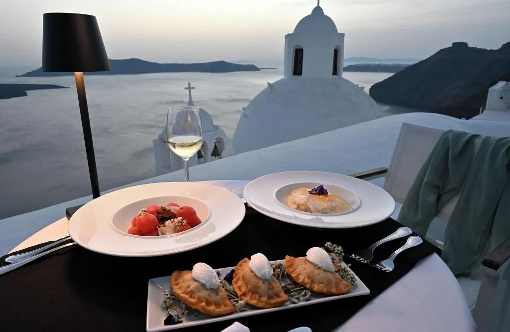 Restaurant, Aigialos Luxury Traditional Settlement, Santorini