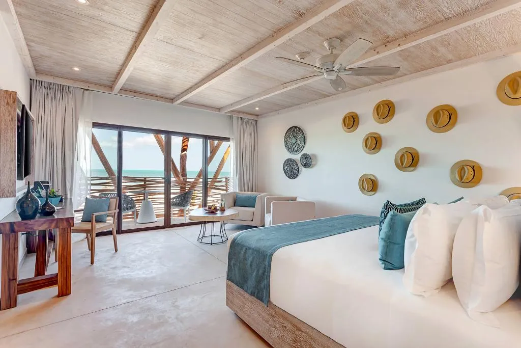 JUNIOR SUITE PREMIUM OCEAN FRONT Room, Mystique Holbox by Royalton, A Tribute Portfolio, Cancun Area