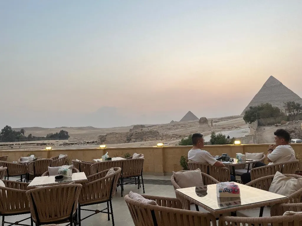 Terrace, The Gate Hotel Front Pyramids & Sphinx View Hotel, Cairo