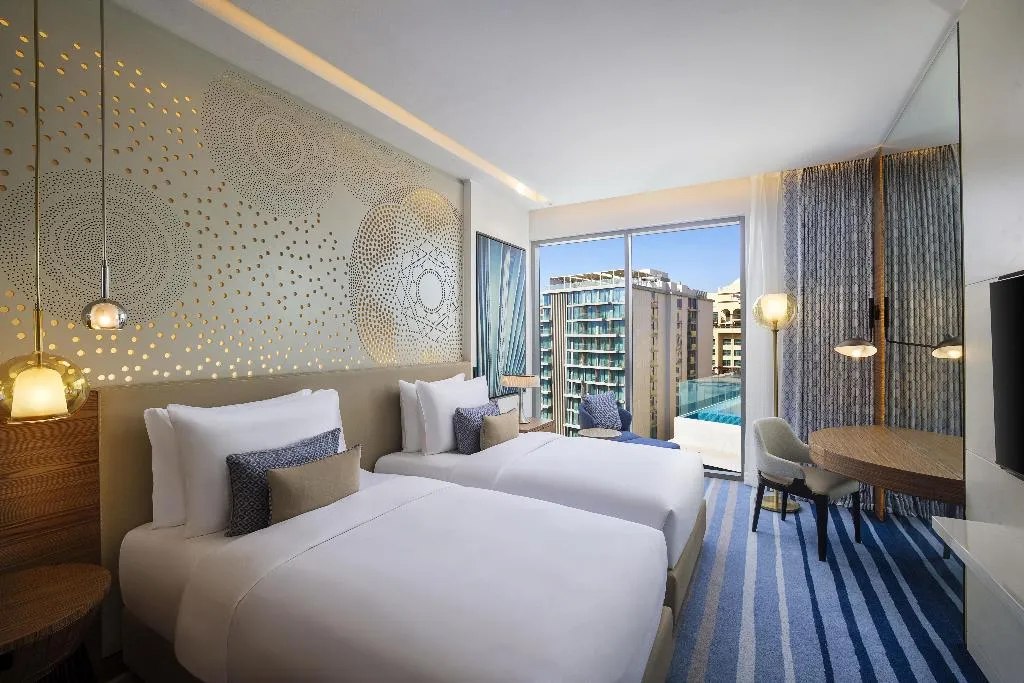TWIN GUEST ROOM Room, Tumbi Ht Dubai The Palm, Tapestry Collec by Hilton, Dubai