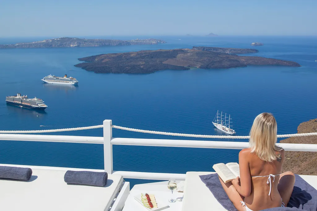General view, On The Rocks Hotel, Santorini