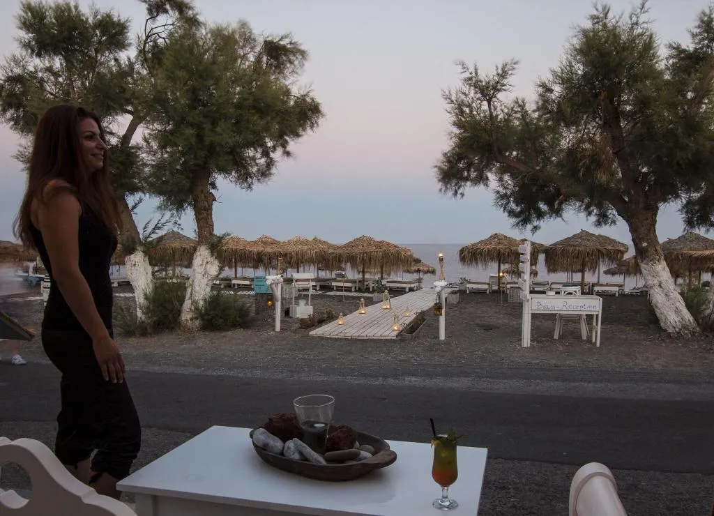 Terrace, Sea View Beach Hotel, Santorini
