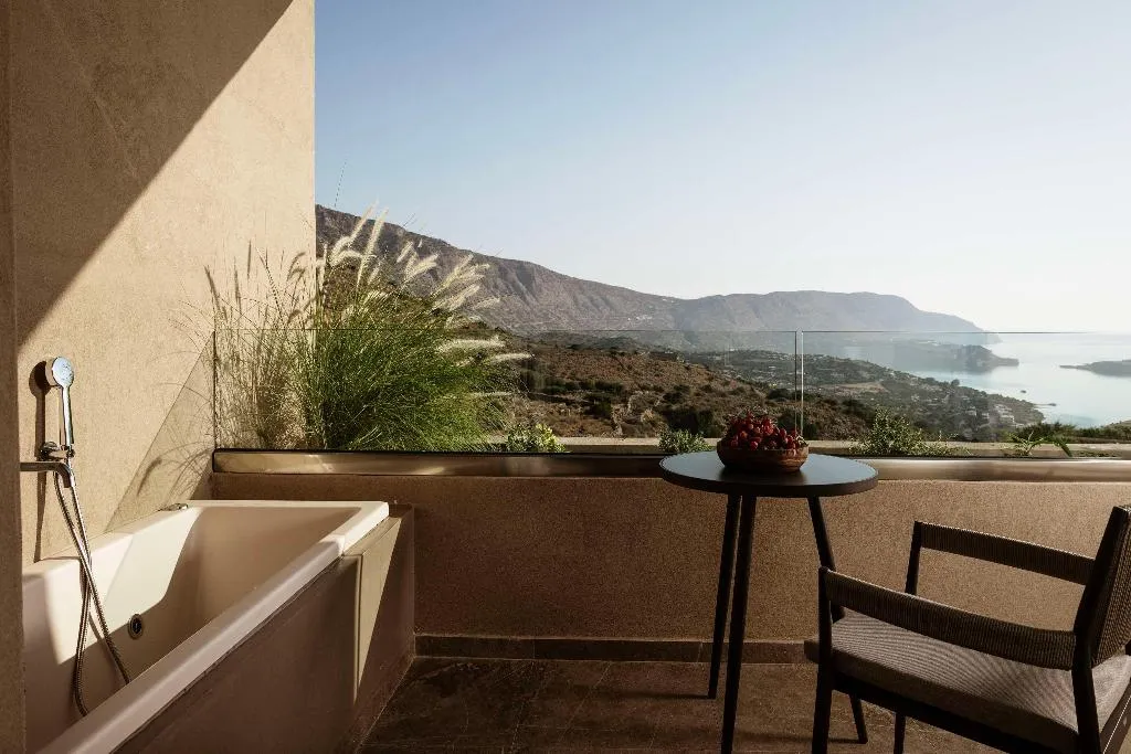 SUITE QUEEN SIZE BED Room, Domes Aulus Elounda, Curio Collection by Hilton, Crete