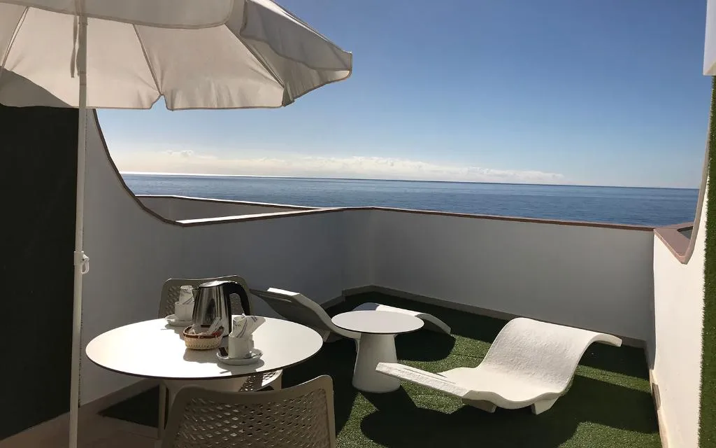 Terrace, Hotel Perla Marina, Costa Del Sol