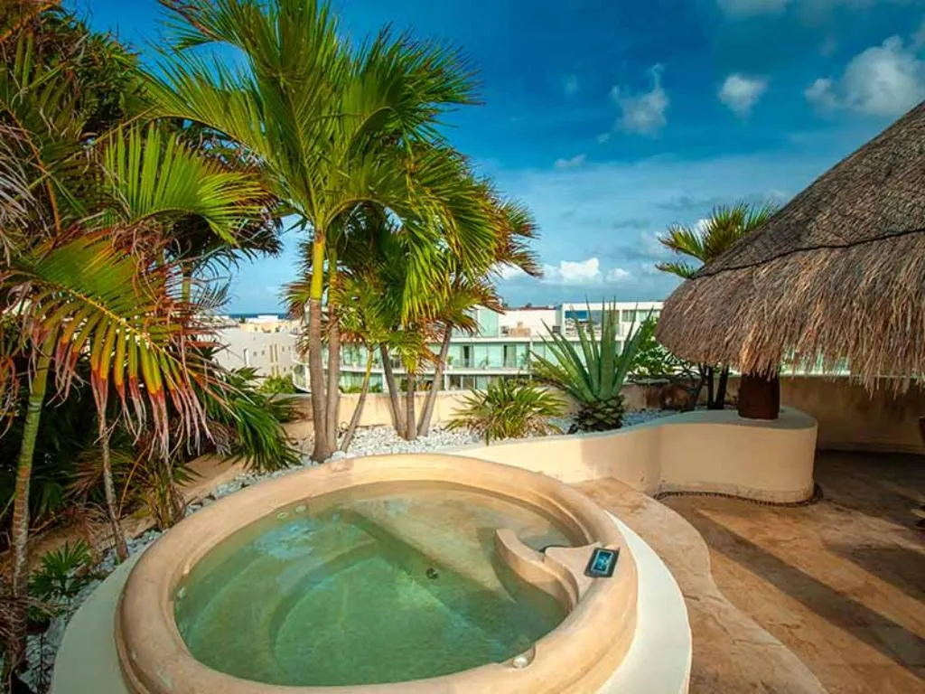 Terrace, Porto Playa Condo Hotel, Playa Del Carmen
