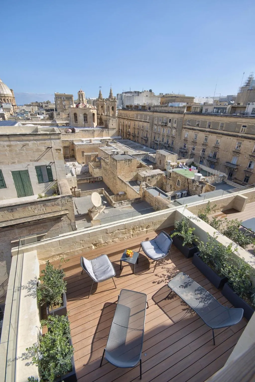 Terrace, La Falconeria Hotel, Malta