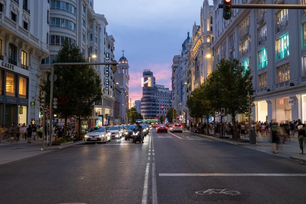 General view, Avenida Gran Via, Madrid