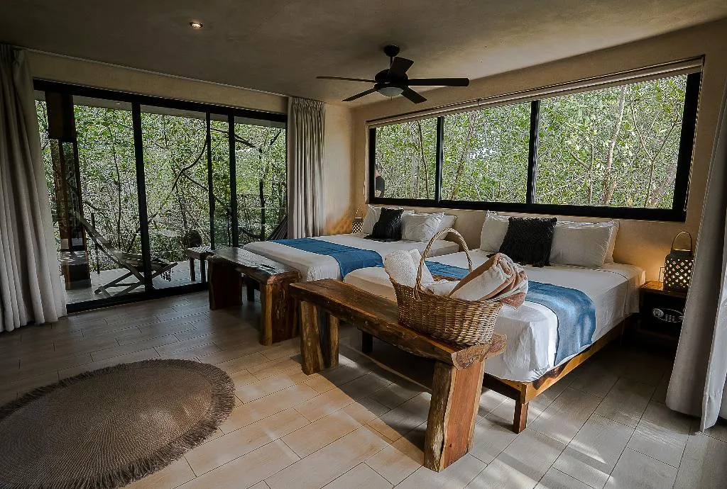 QUADRUPLE WITH DOUBLE BED Room, Sunset House Tulum, Cancun Area