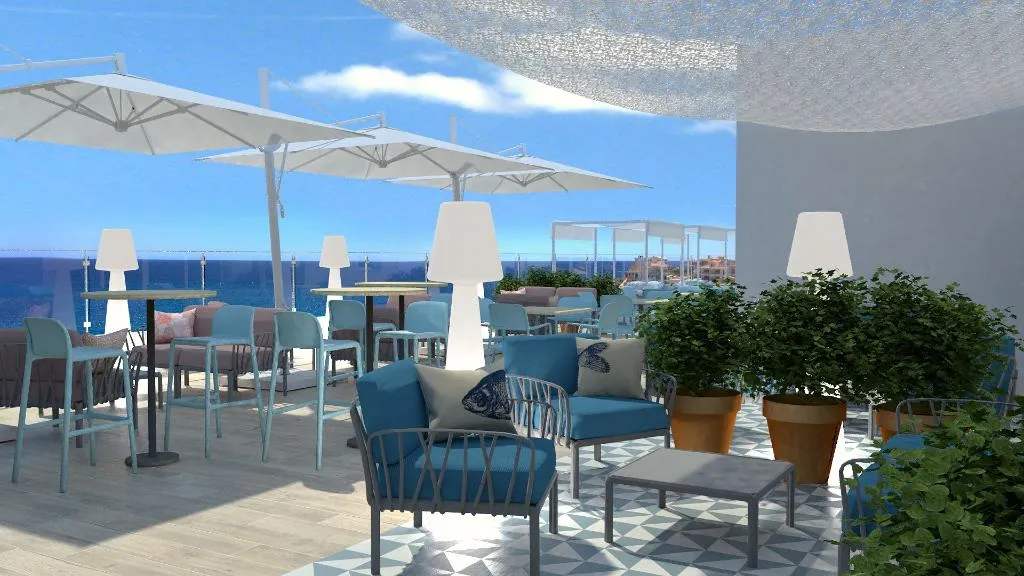Terrace, BJ Cala Morlanda Petit Hotel ( ex Pinomar), Majorca