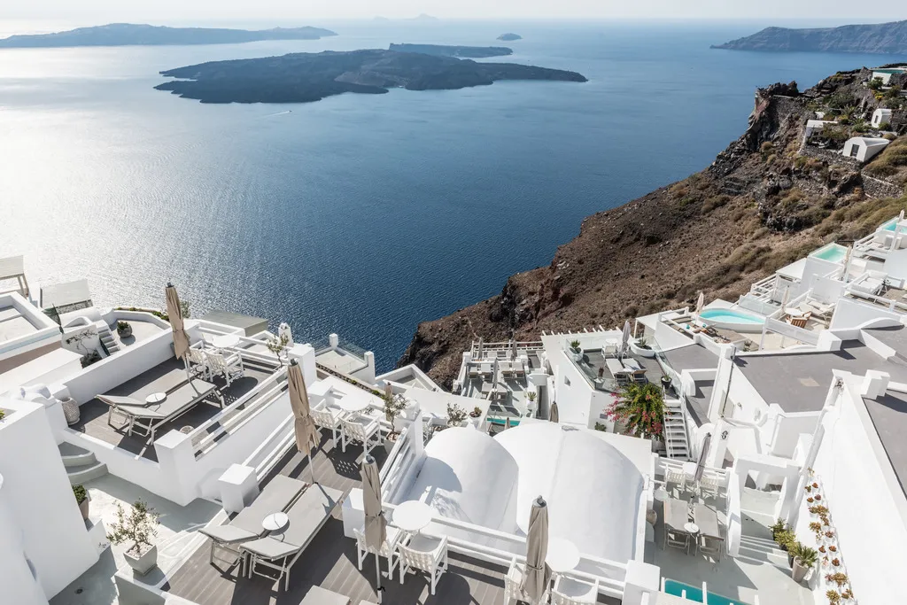 General view, On The Rocks Hotel, Santorini
