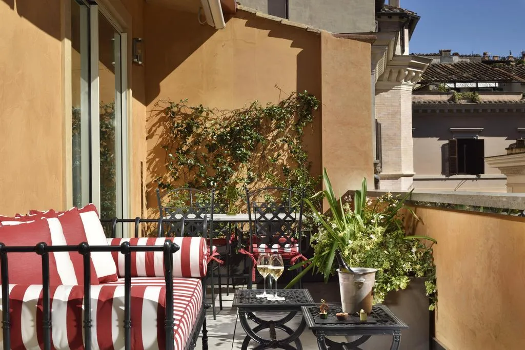 Terrace, Hotel De' Ricci - Small Luxury Hotels of the World, Rome
