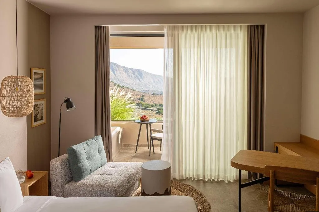 SUITE QUEEN SIZE BED Room, Domes Aulus Elounda, Curio Collection by Hilton, Crete