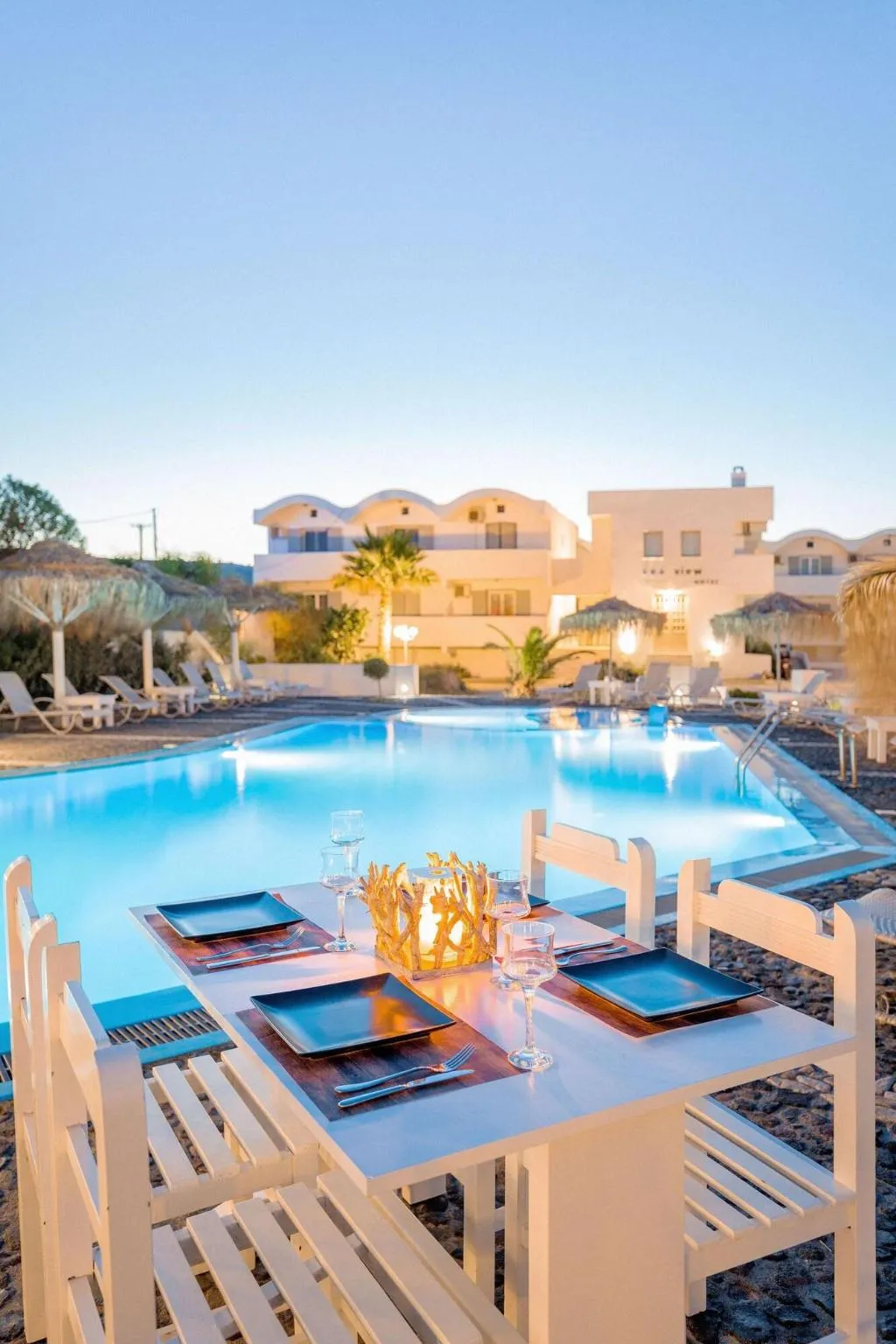 Pool, Sea View Beach Hotel, Santorini