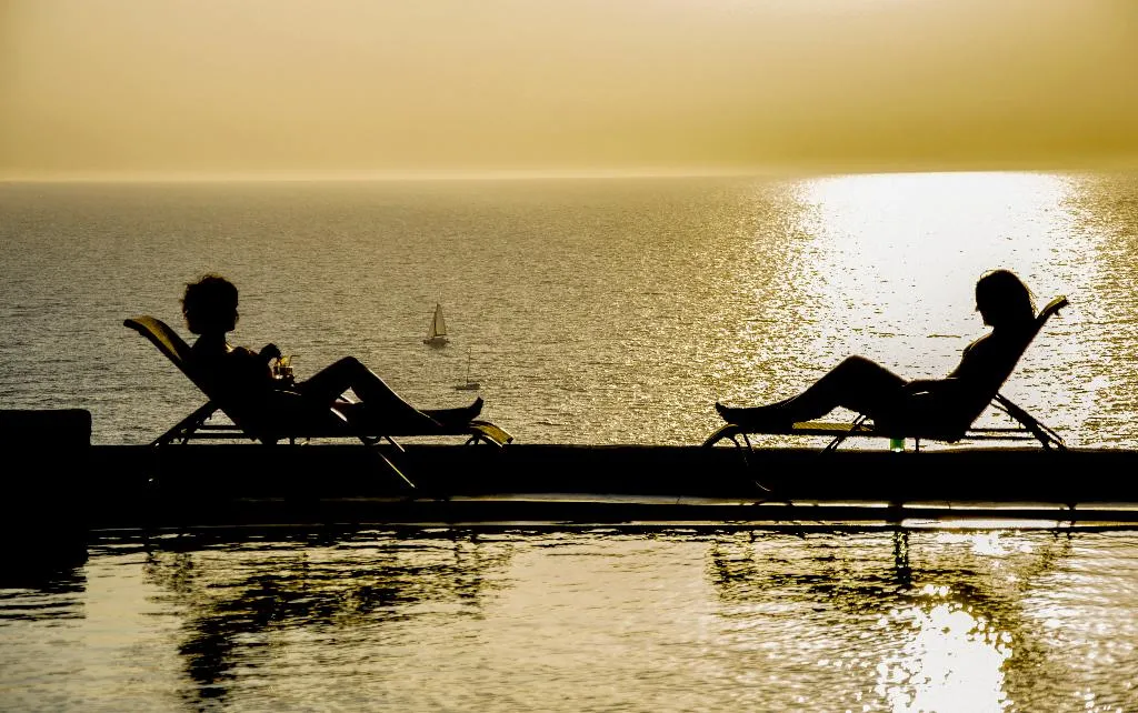 Pool, Sunset Faros, Santorini