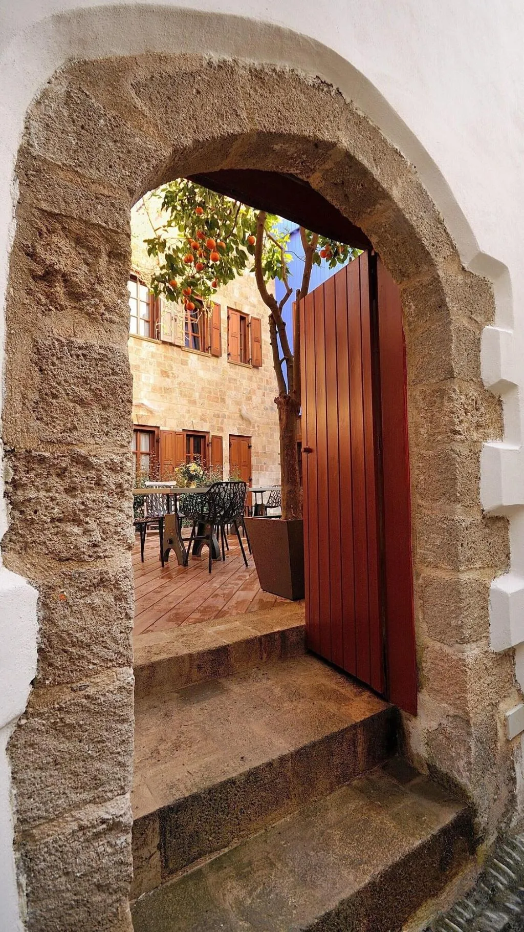 Terrace, Kokkini Porta Rossa, Rhodes
