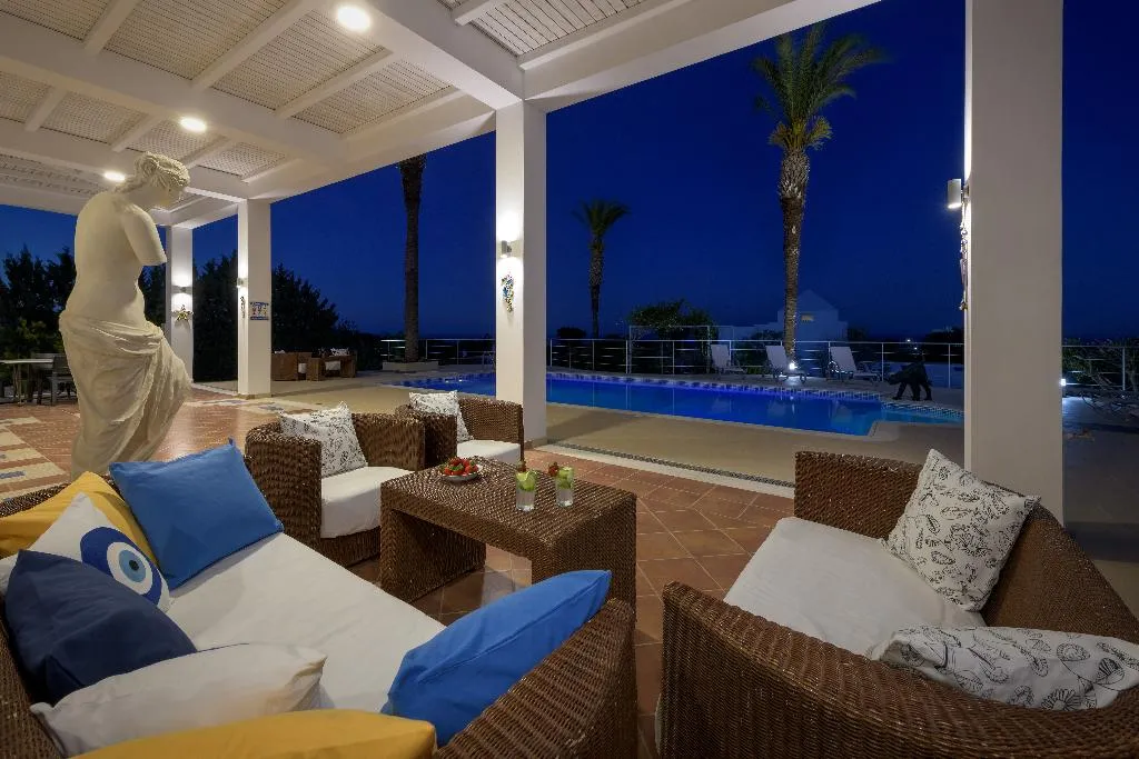 Terrace, Grande Dame Villa of Rhodes, Rhodes