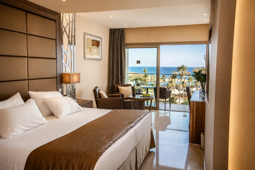 Double or Twin DELUXE SEA VIEW Room, Adams Beach Hotel, Cyprus