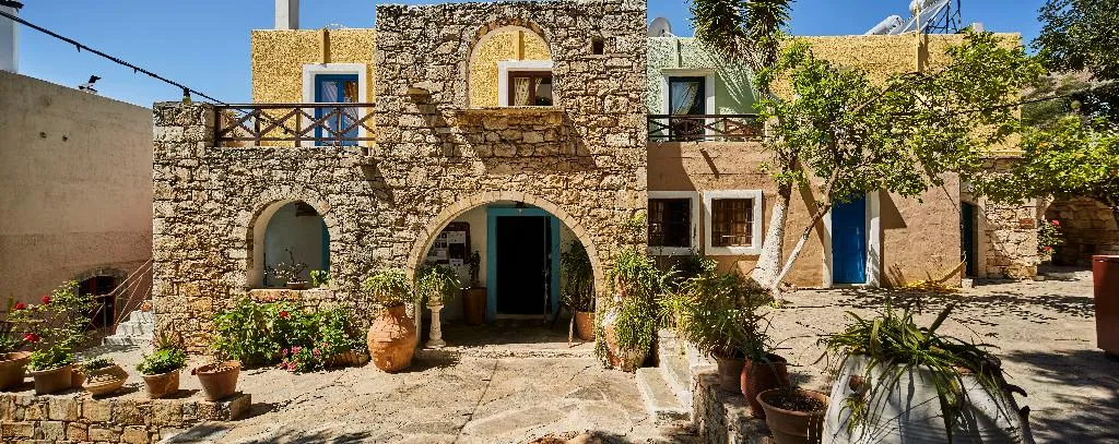 Lobby, Arolithos Traditional Cretan Village, Crete