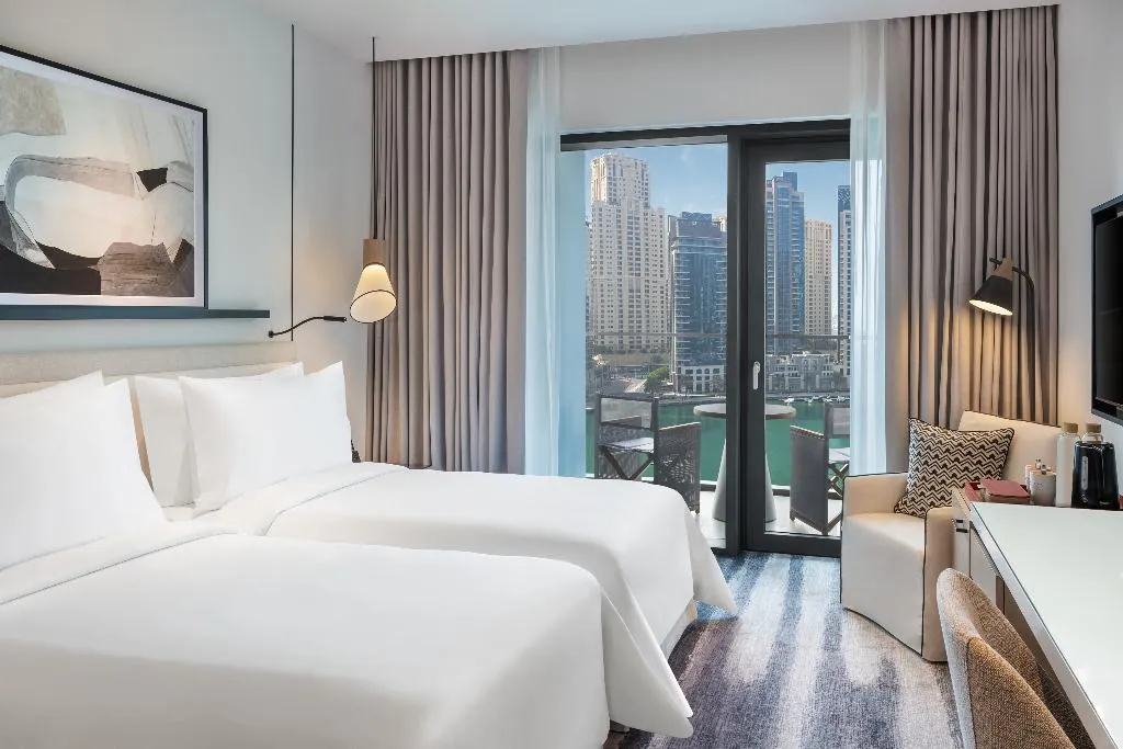 TWIN DELUXE MARINA VIEW Room, Vida Dubai Marina & Yacht Club, Dubai